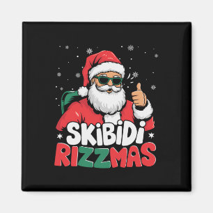 Skibidi Rizzmas Christmas Santa Claus Merry Rizz M Magnet