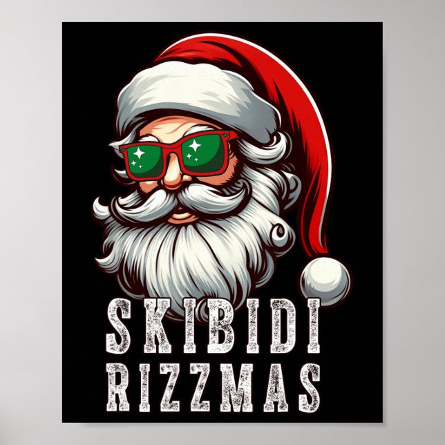 Skibidi Rizzmas Christmas Santa Claus Merry Rizz M Poster (Front)