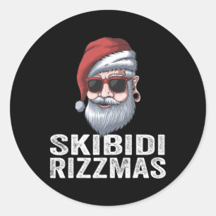 Skibidi Rizzmas Christmas Santa Merry Rizz Mas Xma Classic Round Sticker