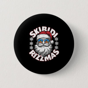Skibidi Rizzmas Christmas Xmas Rizz Santa Claus Ch 6 Cm Round Badge