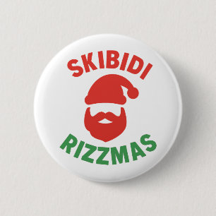 Skibidi Rizzmas Funny Christmas Meme 6 Cm Round Badge