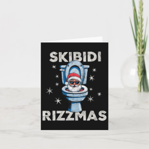 Skibidi Rizzmas Funny Christmas Santa Toilet Merry Card