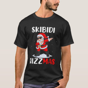 Skibidi Rizzmas Funny Dab Santa Christmas T-Shirt