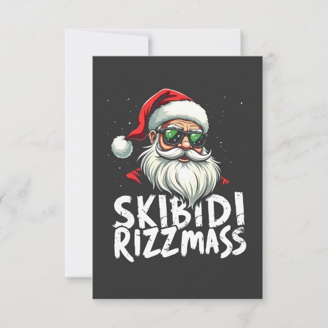 Skibidi Rizzmas Funny Gen Alpha Slang Christmas   Invitation (Front)