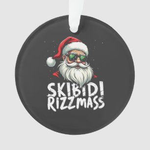 Skibidi Rizzmas Funny Gen Alpha Slang Christmas Ornament