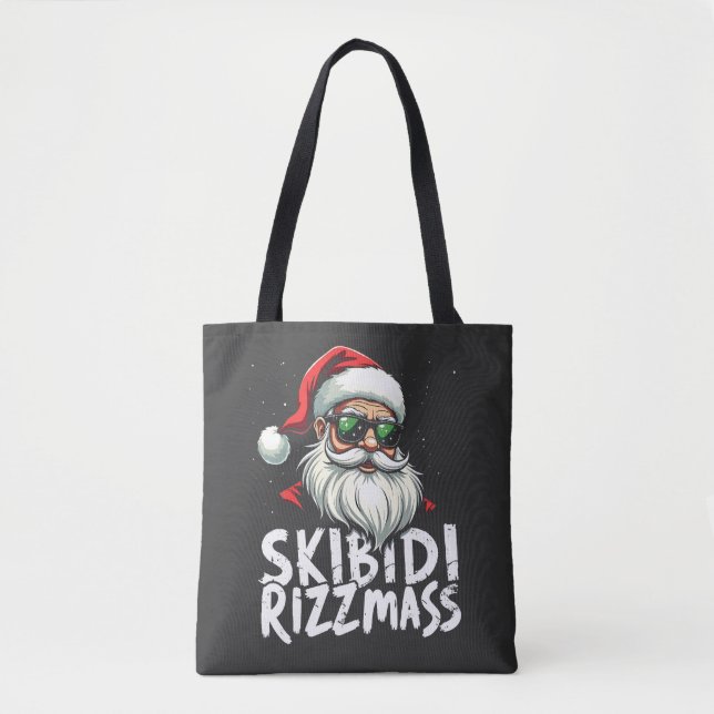 Skibidi Rizzmas Funny Gen Alpha Slang Christmas   Tote Bag (Front)