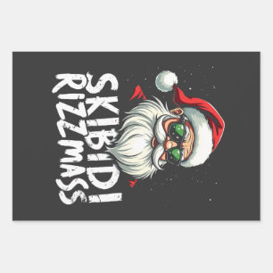 Skibidi Rizzmas Funny Gen Alpha Slang Christmas Wrapping Paper Sheet