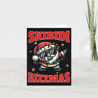 Skibidi Rizzmas Funny Middle School Gen Alpha Chri Card
