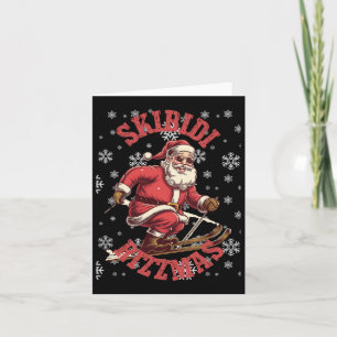 Skibidi Rizzmas Funny Santa Rizz Christmas Ski San Card