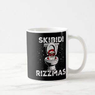 Skibidi Rizzmas Funny Toilet Santa White Elephant  Coffee Mug