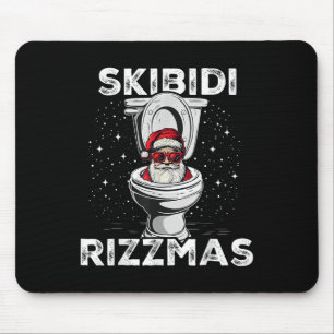 Skibidi Rizzmas Funny Toilet Santa White Elephant  Mouse Mat