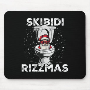 Skibidi Rizzmas Funny Toilet Santa White Elephant  Mouse Mat