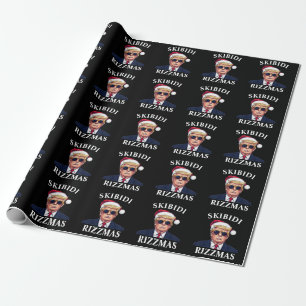 Skibidi Rizzmas Make Christmas Great Again Xmas Wrapping Paper