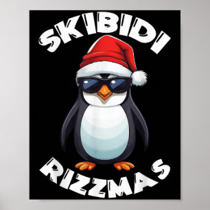 Skibidi Rizzmas Penguin Rizz The Season Funny Char Poster