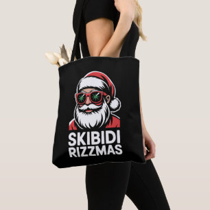 Skibidi Rizzmas Santa Christmas Rizz Xmas Holiday Tote Bag