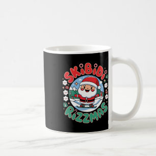 Skibidi Rizzmas Santa Christmas Snowboarding Adven Coffee Mug