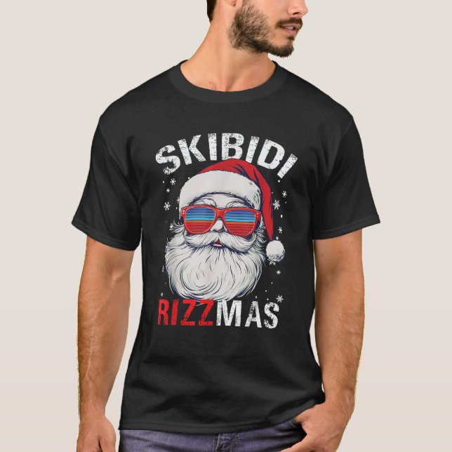 Skibidi Rizzmas Santa Claus Christmas Rizz Charism T-Shirt (Front)