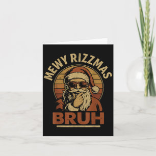 Skibidi Rizzmas Shirt For Men, Rizzler Santa Mewy Card