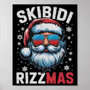 Skibidi Rizzmas Shirt Kids Men Women Christmas San Poster