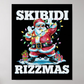 Skibidi Rizzmas Shirt Kids Men Women Christmas San Poster