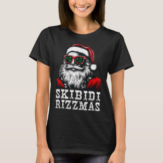 Skibidi Rizzmas Vintage Merry Christmas Santa Sigm T-Shirt