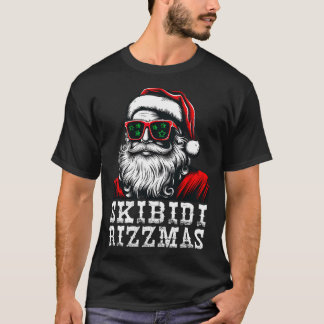 Skibidi Rizzmas Vintage Merry Christmas Santa Sigm T-Shirt