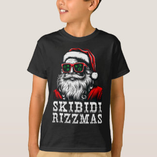 Skibidi Rizzmas Vintage Merry Christmas Santa Sigm T-Shirt