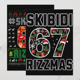 Skibidi Six Seven Rizzmas Funny Christmas 2025 Mem Holiday Card