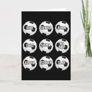Skibidi Soccer Rizzler Sigma Boy Rizz Soccer Funny Card