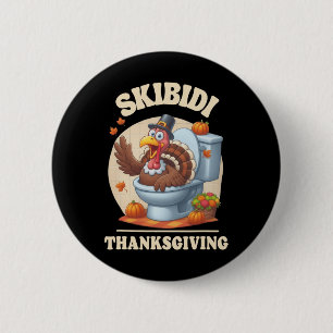 Skibidi Thanksgiving Funny Meme Skibidi Toilet Tur 6 Cm Round Badge