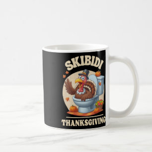 Skibidi Thanksgiving Funny Meme Skibidi Toilet Tur Coffee Mug