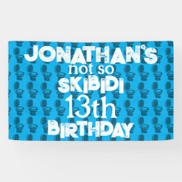Skibidi Toilet Birthday Party Banner
