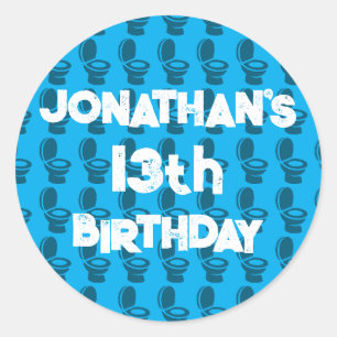 Skibidi Toilet Birthday Party Classic Round Sticker