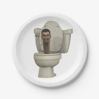 Skibidi toilet paper party plate disposable