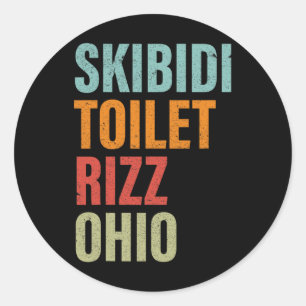 Skibidi Toilet Rizz Ohio Classic Round Sticker
