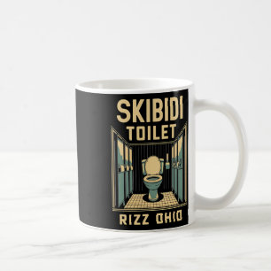 Skibidi Toilet Rizz Ohio Funny Meme Retro Vintage  Coffee Mug