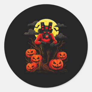 Skibidi Toilet Sigmas Don't Do Costumes Funny Hall Classic Round Sticker