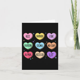 Skibidi Valentines Day Candy Heart Funny Valentine Card