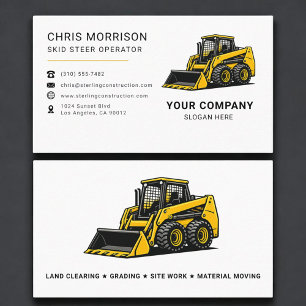 Skid Steer Construction Company Business Card