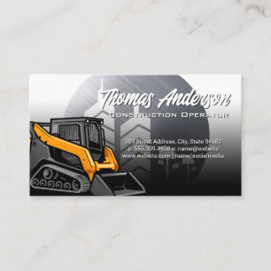 Skid Steer   Construction Vehicle   Properties Business Card