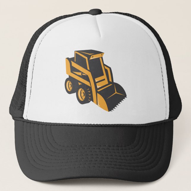 skid steer digger truck trucker hat (Front)