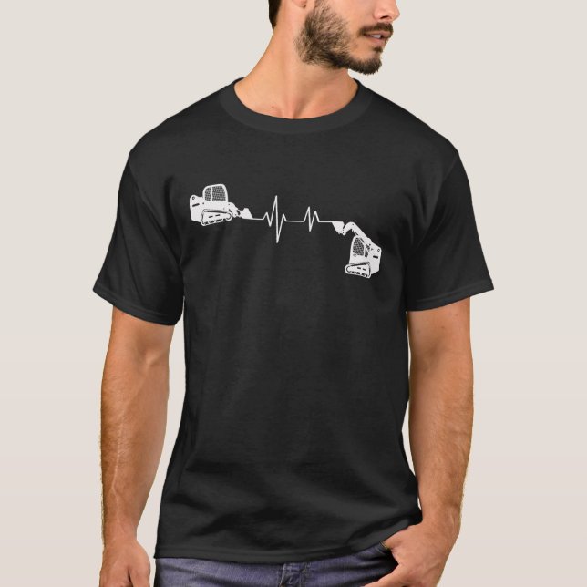 Skid Steer Heartbeat  T-Shirt (Front)