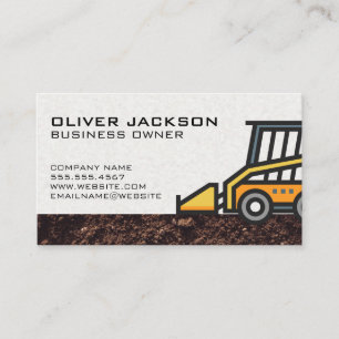 Skid Steer Loader   Bulldozer   Dirt Business Card