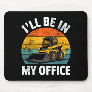 Skid Steer Operator Construction Heavy Equipment J Mouse Mat