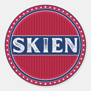 Skien City Pride Emblem – Norwegian Identity Classic Round Sticker