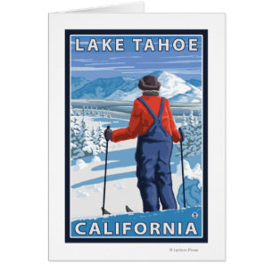 Skier Admiring - Lake Tahoe, California
