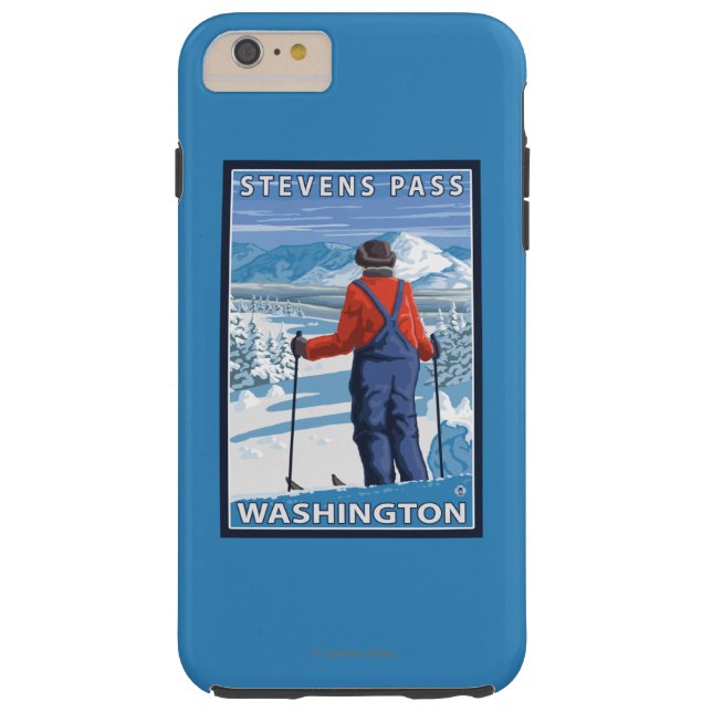 Skier Admiring - Stevens Pass, Washington Case-Mate iPhone Case (Back)