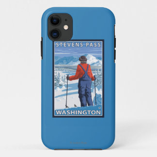 Skier Admiring - Stevens Pass, Washington iPhone 11 Case