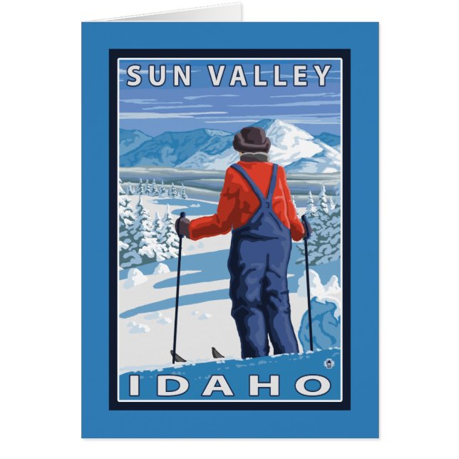 Skier Admiring - Sun Valley, Idaho (Front)