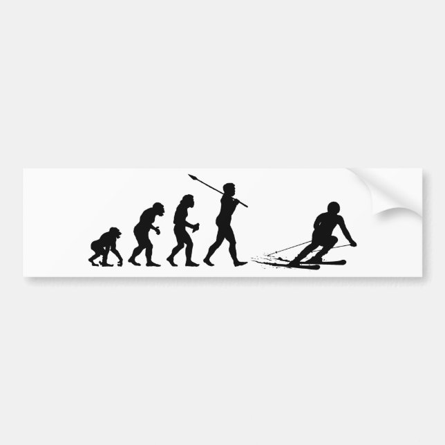 Skier Bumper Sticker (Front)